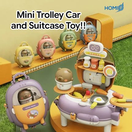 Mini Trolley Car and Suitcase Toy