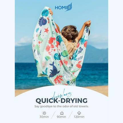 Quick-Dry Microfiber Bath Towel with Snap Buttons (80×130 cm)