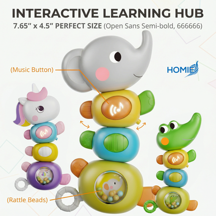 Animal Rattle Musical Toy