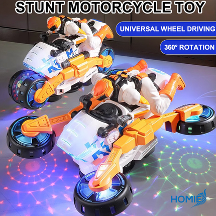 Stunt Motorcycle Toy with colorful and music (Electronic Stunt Toy)