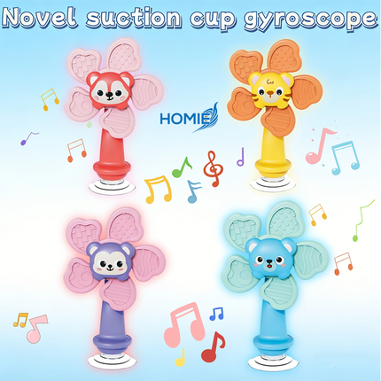 Spinning Flower Animal Character Toys