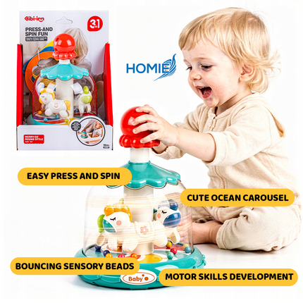 Press and Spin Fun Toy