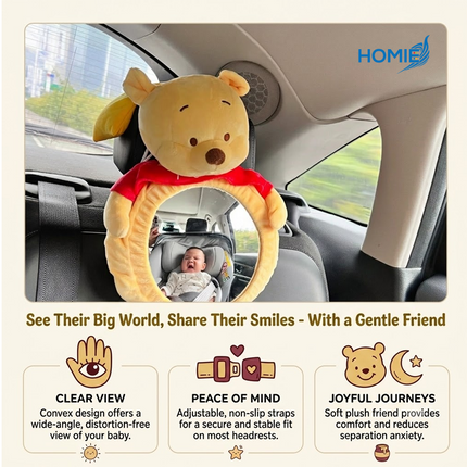 Plush Baby Car Seat Mirror