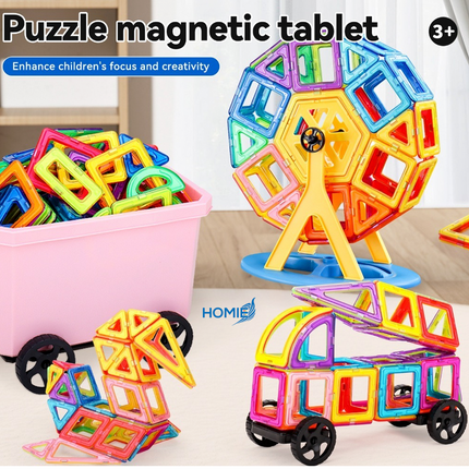 Magnetic Rod Building Blocks and Ties