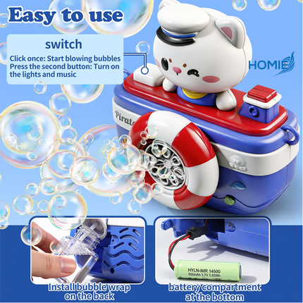 Bubble Making Cute Animal Sailor Toys
