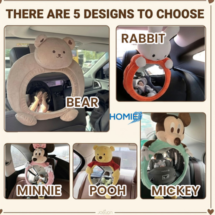Plush Baby Car Seat Mirror