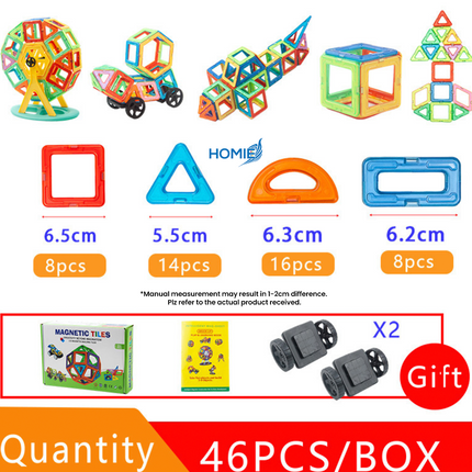 Magnetic Rod Building Blocks and Ties