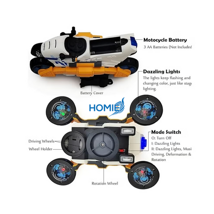 Stunt Motorcycle Toy with colorful and music (Electronic Stunt Toy)