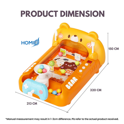 BEAR pinball shooting game electronic arcade machine for kids