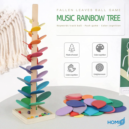 Rainbow Music Tree Toy marble run ball track educational toy