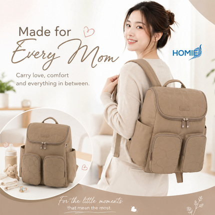 Large Capacity Waterproof Mummy Bag / Mummy Daddy Multifunctional Travel Backpack