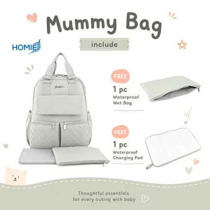 Large Capacity Waterproof Mummy Bag / Mummy Daddy Multifunctional Travel Backpack