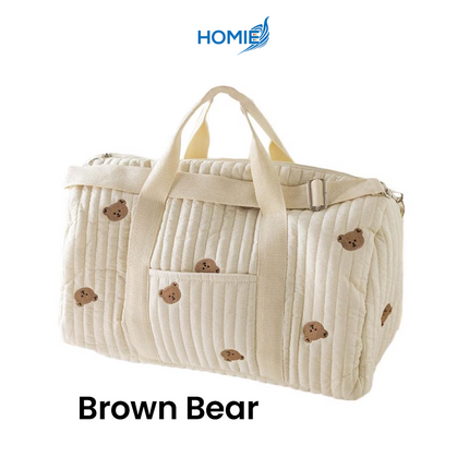 Korean Embroidery Carton Mommy Bag