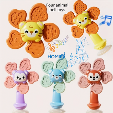 Spinning Flower Animal Character Toys