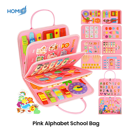 MONTESSORI BUSY BOARD BAG sensory toy for toddlers