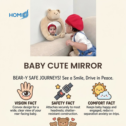 Plush Baby Car Seat Mirror