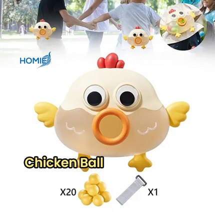 Rooster lays eggs and shakes balls toy