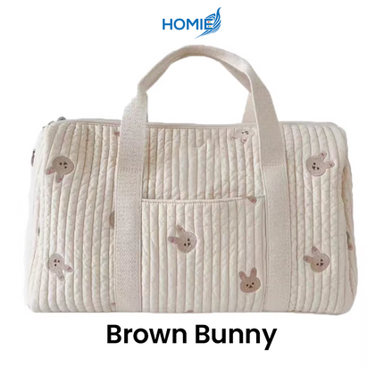 Korean Embroidery Carton Mommy Bag