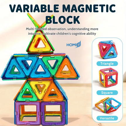 Magnetic Rod Building Blocks and Ties