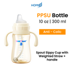 300ML Spout Sippy Cup with Weighted Straw with handle