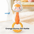 Orange Bunny Girl Rattle