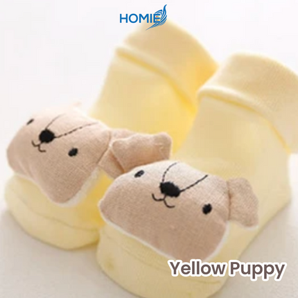 ANIMAL CARTOON BABY SOCKS anti slip soft cotton infant hosiery (Newborn to 1 Year)