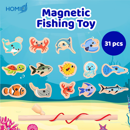 MAGNETIC FISHING GAME Ocean Adventure Toy Set (31 Pcs)