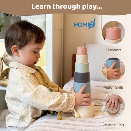 Silicone Stacking Tower (7 Pcs)