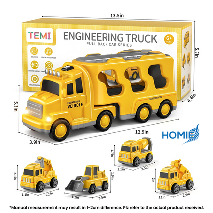 Transportation Carrier Truck Set police and engineering vehicle toys for boys