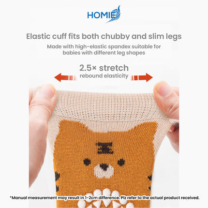 CARTOON KNEE COVER AND SOCK SET anti slip crawling protector soft cotton hosiery (Infant Safety Suit)