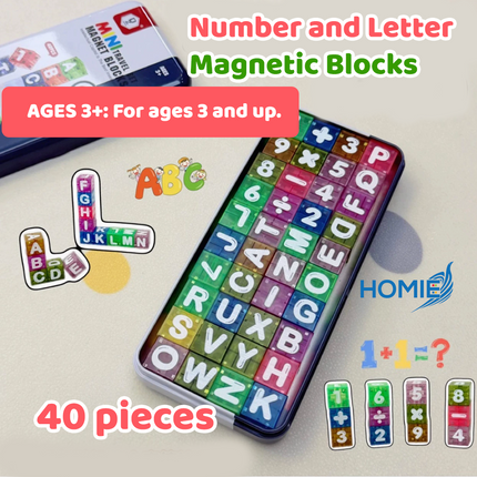 MAGNETIC NUMBERS CUBE alphabet blocks 3D diy building toy for kids (Educational STEM Toy)