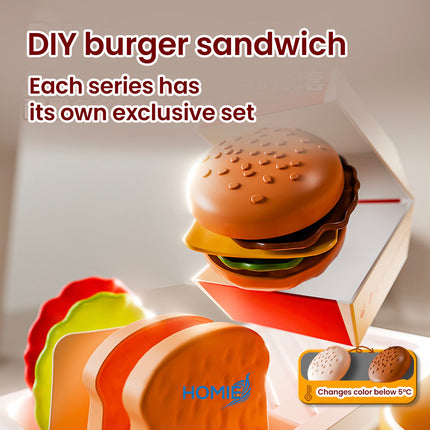 MINI KITCHEN FRIED CHICKEN SHOP color changing food toys pretend play set (DIY Burger Station)