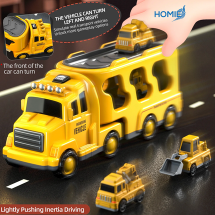 Transportation Carrier Truck Set police and engineering vehicle toys for boys
