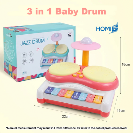 Drum and Piano 2in1 keyboard Percussion Toy Set