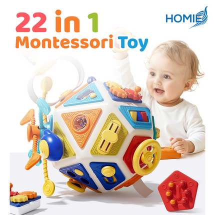 BUSY BALL sensory activity ball fine motor skills development toy (22 Sided Interaction)