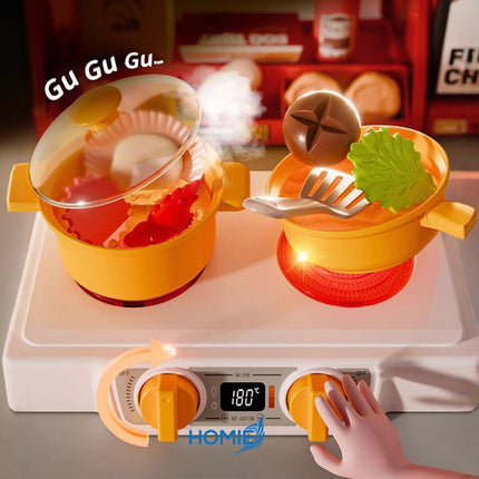 MINI KITCHEN FRIED CHICKEN SHOP color changing food toys pretend play set (DIY Burger Station)