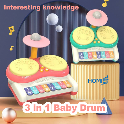 Drum and Piano 2in1 keyboard Percussion Toy Set