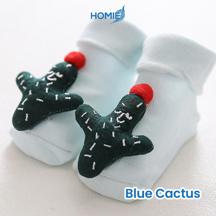 ANIMAL CARTOON BABY SOCKS anti slip soft cotton infant hosiery (Newborn to 1 Year)