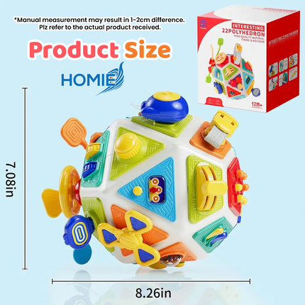 BUSY BALL sensory activity ball fine motor skills development toy (22 Sided Interaction)