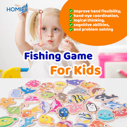 MAGNETIC FISHING GAME Ocean Adventure Toy Set (31 Pcs)