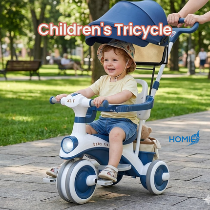 BABY Tricycle glide bike hand stroller with Sun Protector