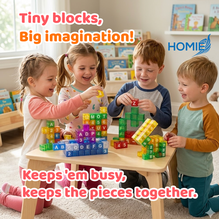 MAGNETIC NUMBERS CUBE alphabet blocks 3D diy building toy for kids (Educational STEM Toy)