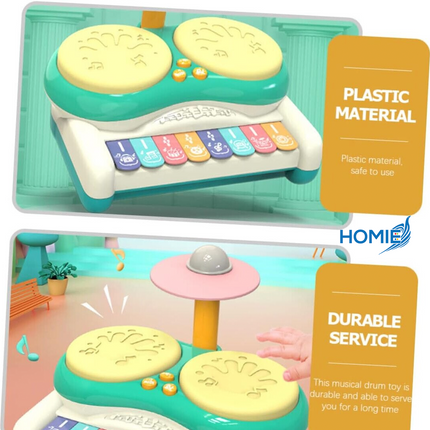 Drum and Piano 2in1 keyboard Percussion Toy Set