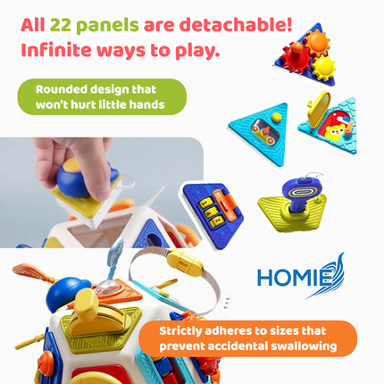 BUSY BALL sensory activity ball fine motor skills development toy (22 Sided Interaction)
