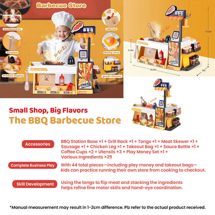 MINI KITCHEN FRIED CHICKEN SHOP color changing food toys pretend play set (DIY Burger Station)