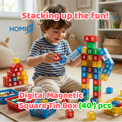 MAGNETIC NUMBERS CUBE alphabet blocks 3D diy building toy for kids (Educational STEM Toy)