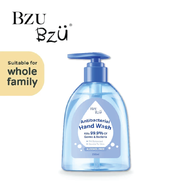 BZU BZU Antibacterial Hand Wash 250ml - Kills 99.9% of Bacteria/Alcohol Free