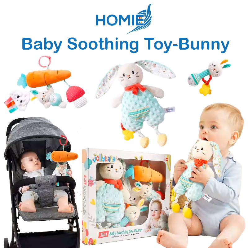 3 in 1 Baby Soothing Toy-Bunny (Jollybaby)