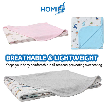 HOMIE Cozy Baby Bamboo Rayon Swaddling Blanket (size120x120cm)