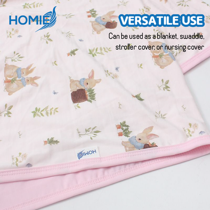 HOMIE Cozy Baby Bamboo Rayon Swaddling Blanket (size120x120cm)